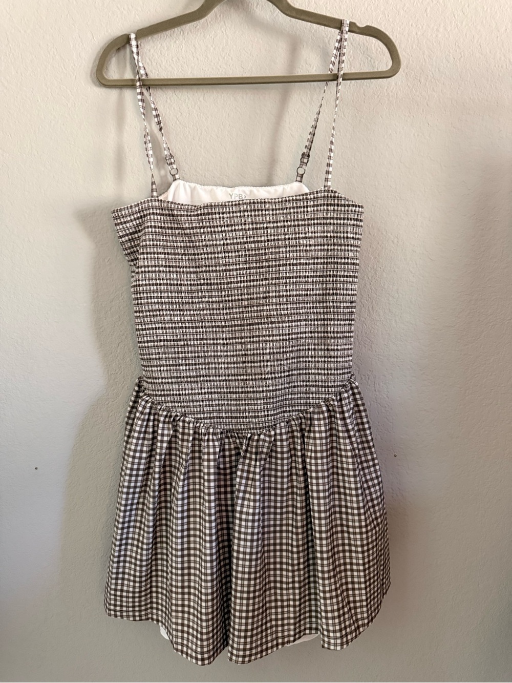 YPB by Abercrombie Brown Gingham Active Mini Dress Skort XL